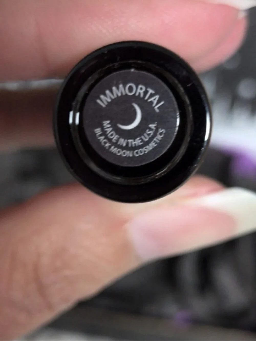 NEW Black Moon Cosmetics Immortal Blackened Purple Metallic Lipstick NWOB
